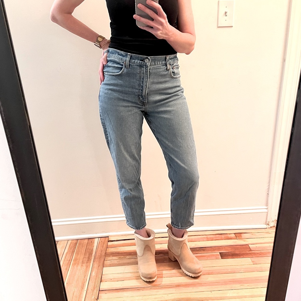 Abercrombie denim jeans the Mom high rise 30 10